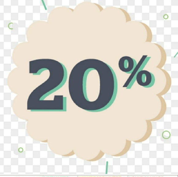 20%. This is what Poshmark takes of every sale - Picture 1 of 3